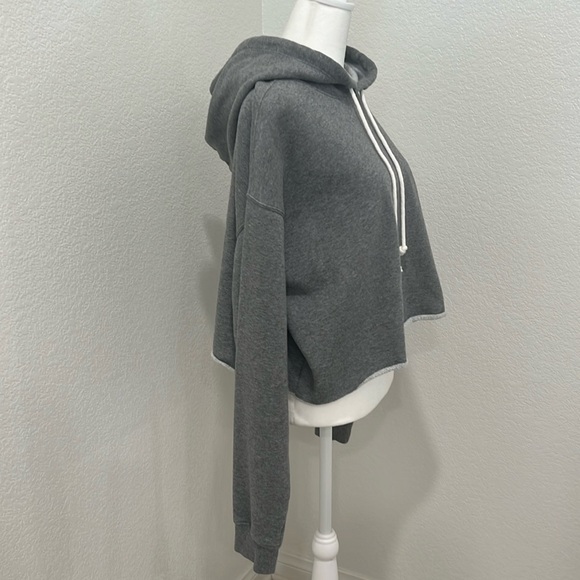 Wild Fable Women’s Gray Cropped Hoodie cotton blend XL - Picture 4 of 12